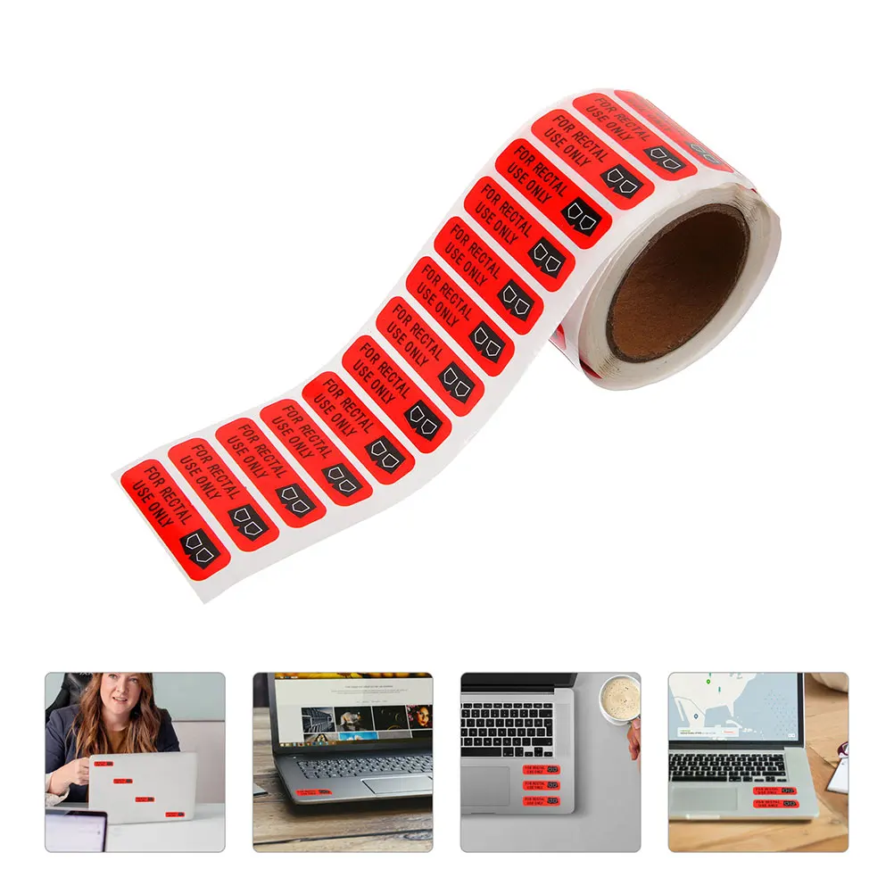 

2 Rolls Waterproof Rectal Use Only Stickers Strong Adhesive Funny Prank Labels Clear Roll Design Long-Term Supply Versatile