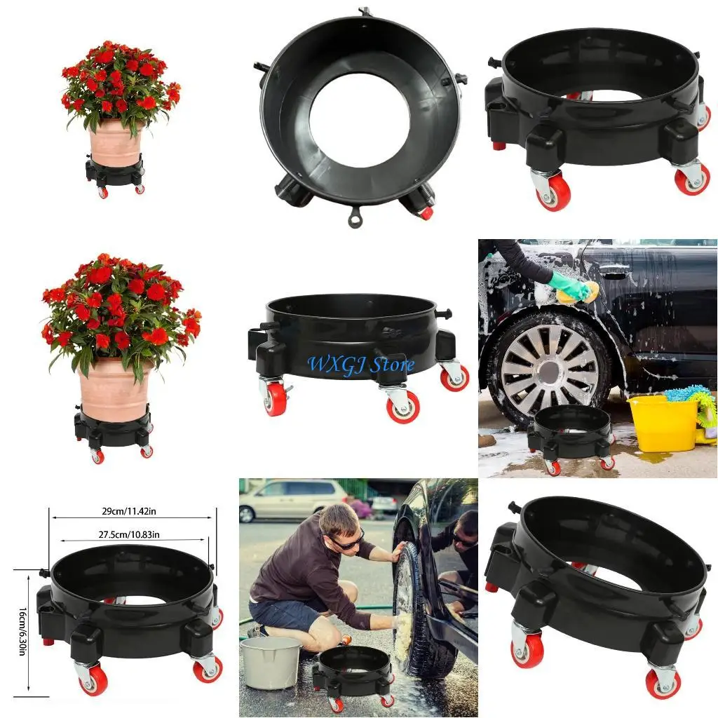 

37JE Wheeled Car Wash Cart Portable Car Wash Bucket on Ensures Stability Over Cracks & Dirt for Clean work space