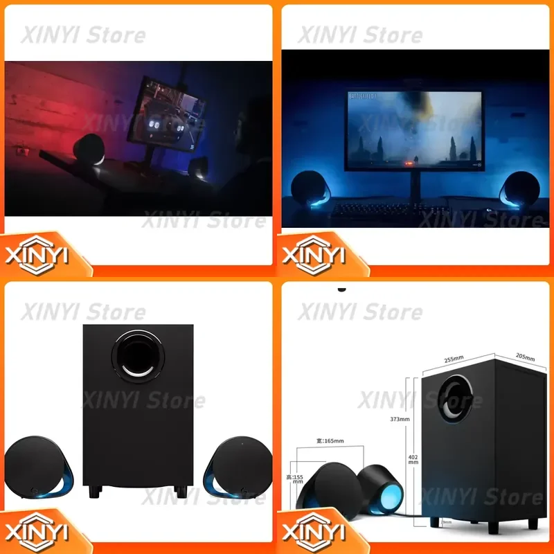 for Logitech G560 LIGHTSYNC Gaming PC Speakers Multimedia Computer Audio Amplifier Woofer PA Speaker System