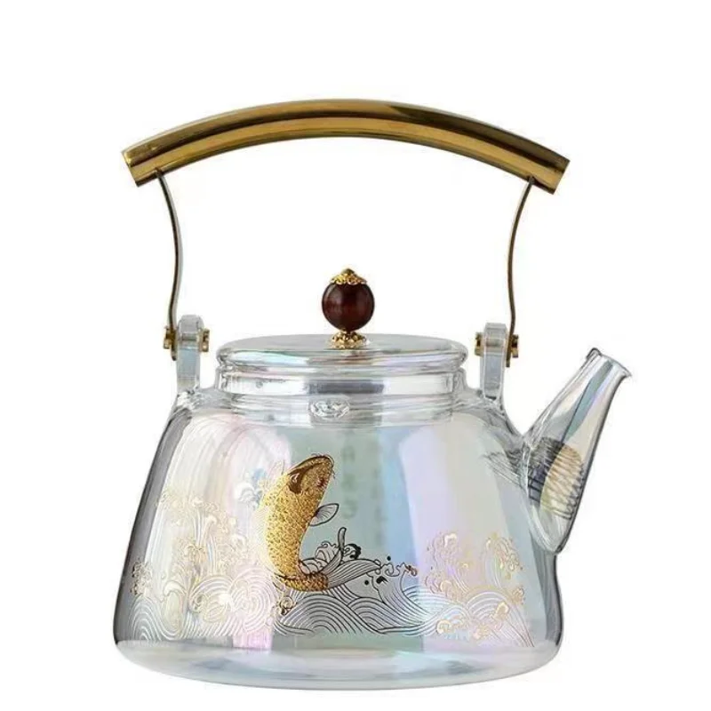 

High Borosilicate Glass Tea Poacher Beisai Boiling Teapot Dazzling Glass Boiling Kettle with Beam Teapot