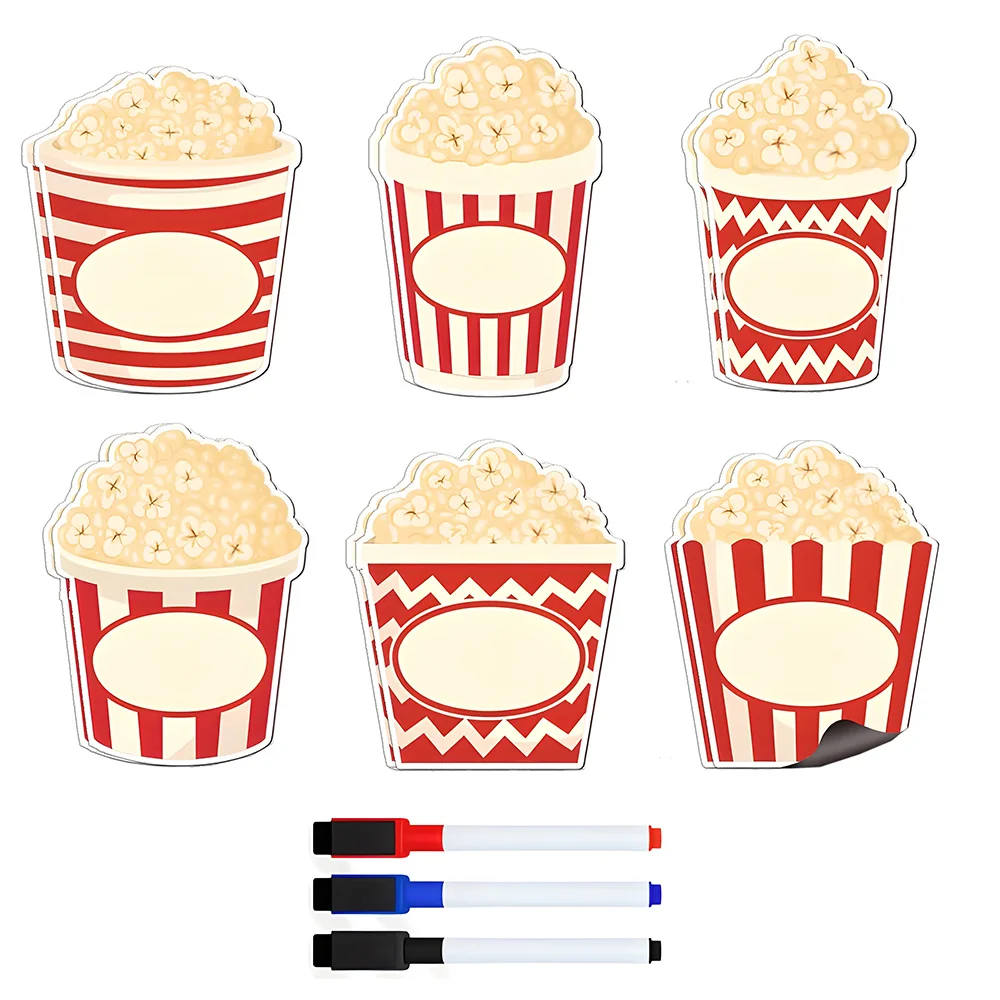 12-Pack Popcorn-Style Erasable Magnetic Name Tags  Reusable Magnetic Labels for Office and Home Use