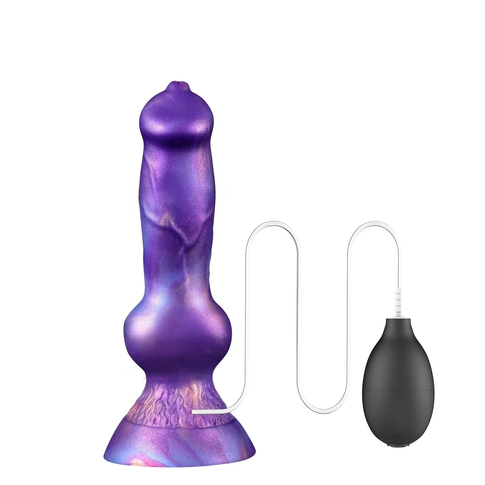 Consolador eyaculador de animales desarrollado con ventosa pene enorme pene monstruo perro nudo chorros consolador juguete sexual Anal para hombres