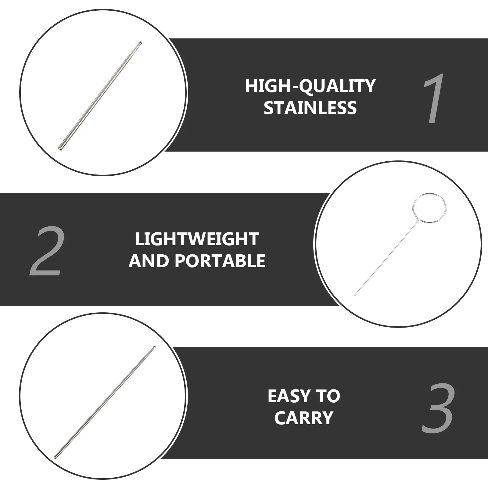 

1Set Snake Gender Tool Stainless Steel Safe Environmentally Friendly Easy to Use Smooth Round Head Design