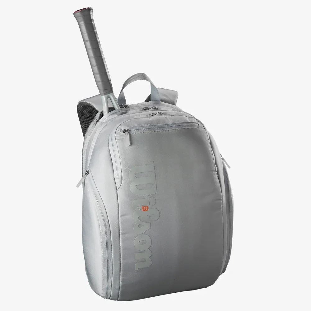 Wilson-Mochila De tenis 2024 Shift Super Tour, bolsa de raqueta de alto nivel, 2 piezas, con bolsillo, color gris, NWT WR8030001001