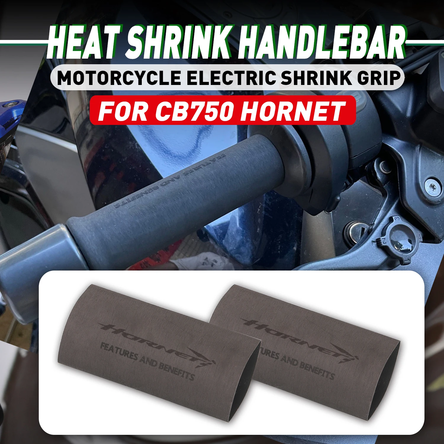 

For HONDA CB750 HORNET 2023 Heat Shrink Grip Motorcycle No-slip Heat shrinkable Handlebar Grips Handlegrip Handle