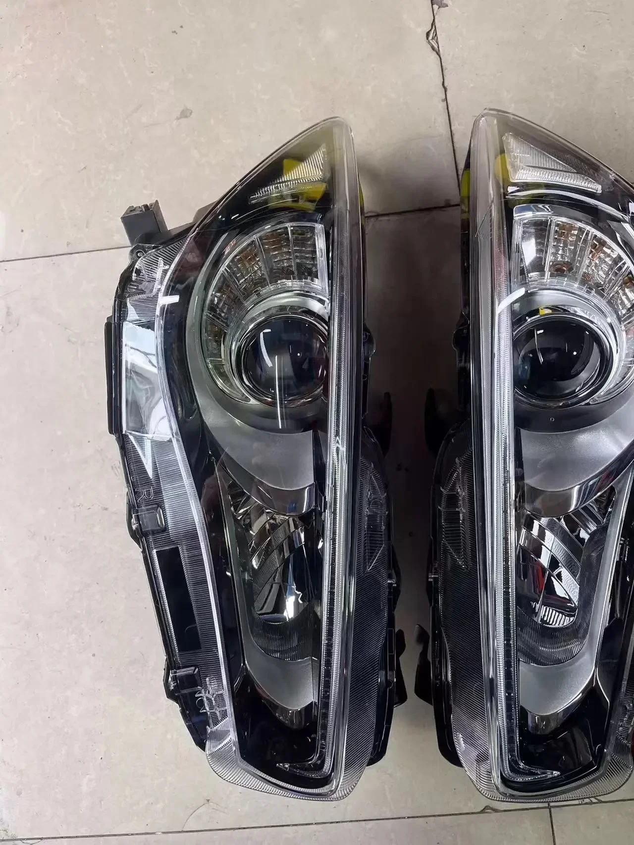 سيارة Led العلوي كشافات النهار تشغيل DRL رئيس مصباح منخفضة عالية شعاع بدوره إشارة لإنفينيتي q50l 15-21 #3