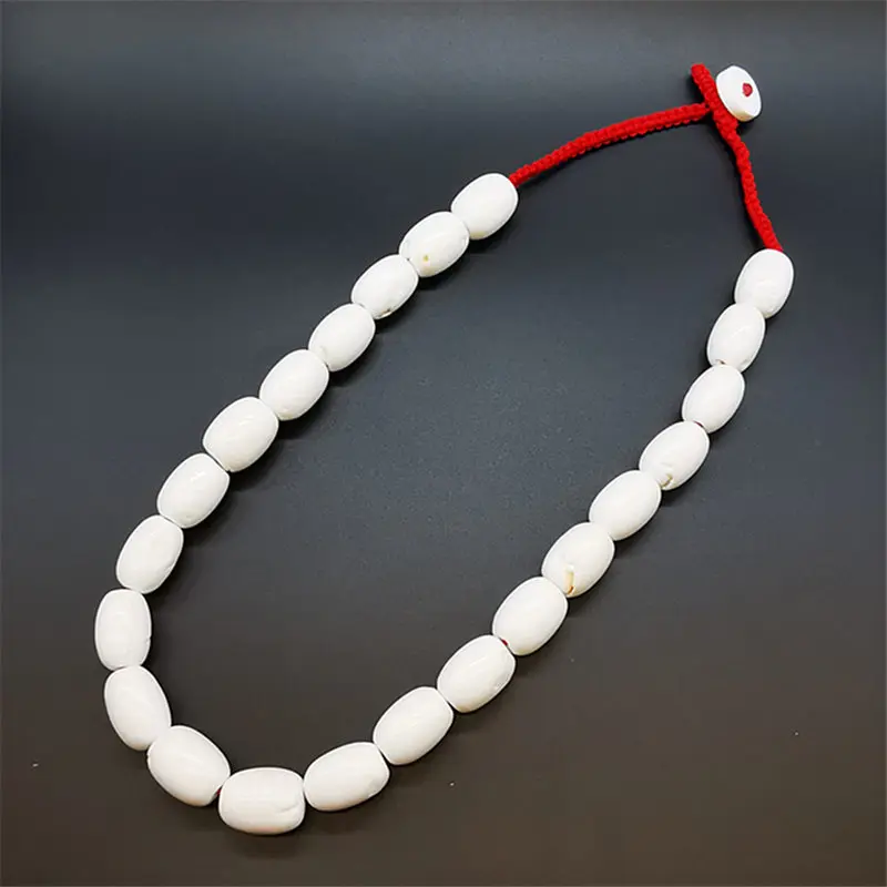 Old Conch Shell Big Oval Beaded Strand Necklaces from Himalayan TNL254