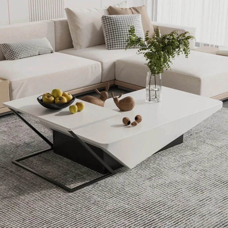 

Korea Design Coffee Tables Modern Rectangle Floor White Dining Tables Luxury Apartamento Mesa Auxiliar Furniture For Home