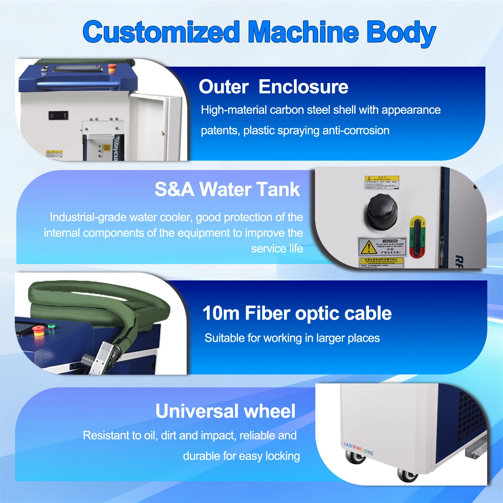 3000W Raycus Laser Welder Dual Wire Feeder 4 in 1 Laser Welding Cleaning Cutting for Metal Double Pendulum Laser Welding Machine