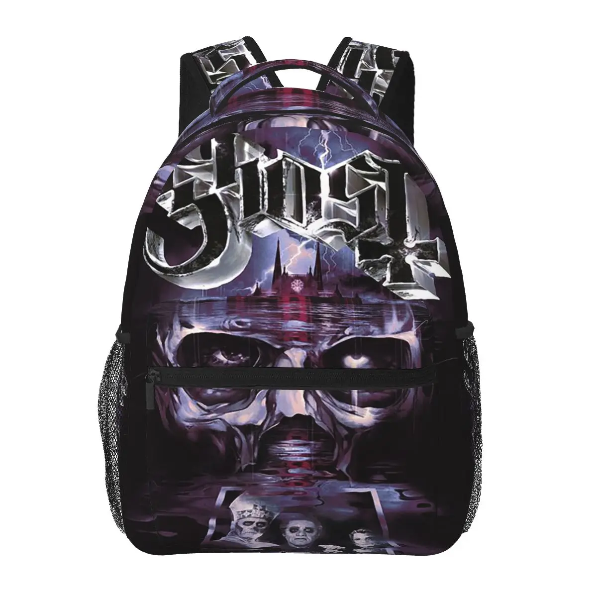 Skeleta Album Ghost Band Backpacks Boys Girls Bookbag Students School Bags Cartoon Kids Rucksack Shoulder Bag Large Capacity