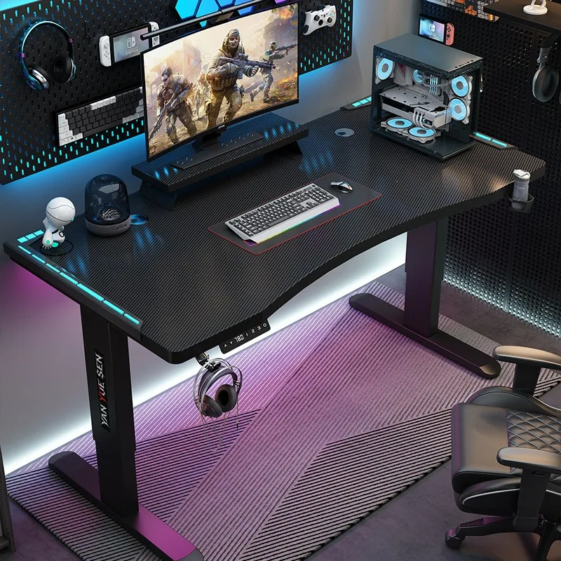 Smart Remote Control Esports Gaming Desk with Laptop Stand Home Office Study Computer Desk Chair for Enhanced Gaming Experience