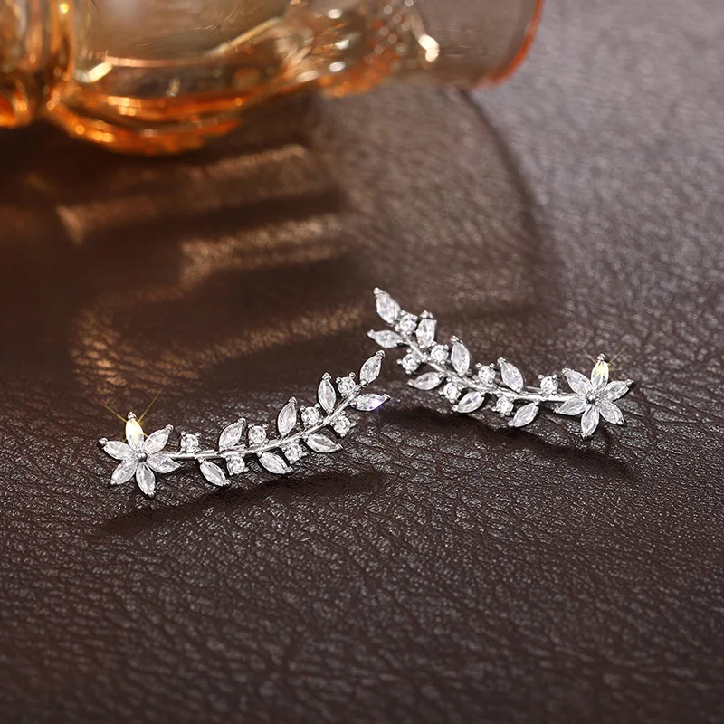 

Saudi Hot Sale Stunning Ladies Flower Earrings Personalised Leaf Burst Jewellery Set Prom Summer Banquet Event Wedding E100