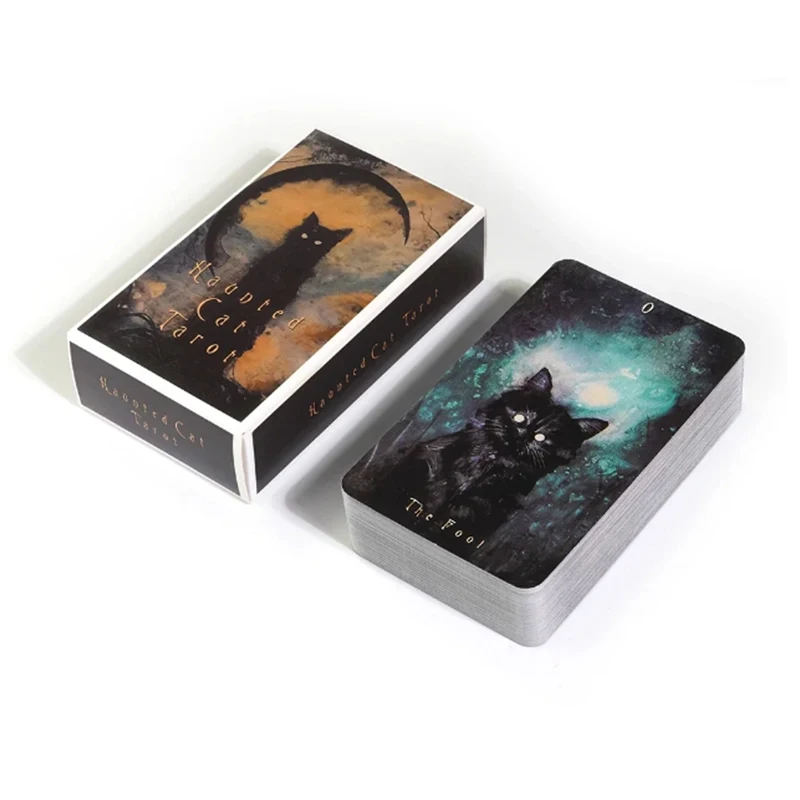 

Колода Таро Кота с привидениями Черный кот Бестрашная семья Оракула Карточные игры Игральные карты Семейная вечеринка Развлечения Игровые карты