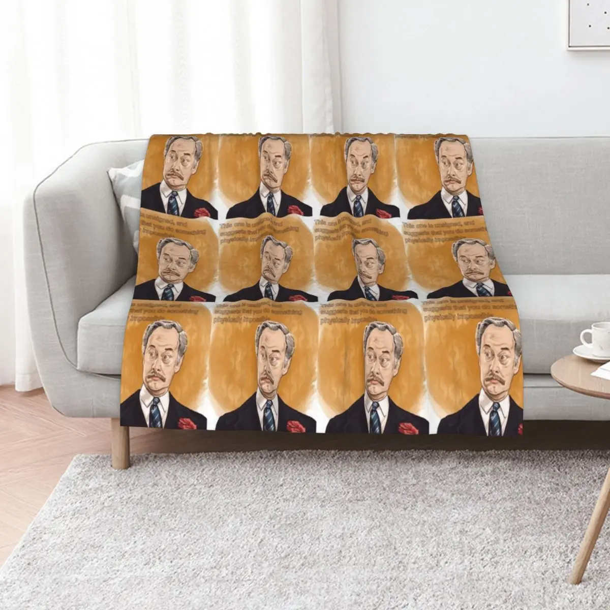 Captain Peacock - AYBS? - Are you being served sir? Throw Blanket Thins Sofa Furrys Hairy Blankets