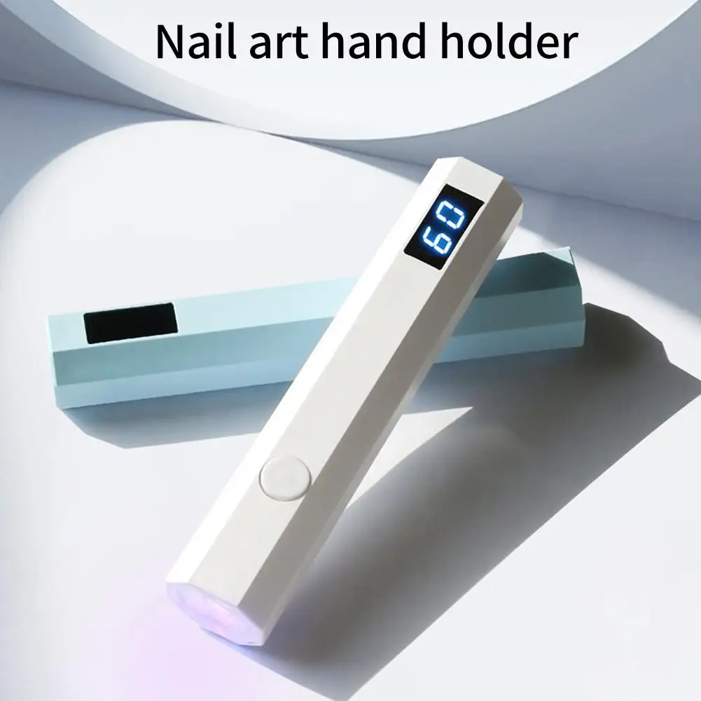 Handheld Mini Nail Lamp, USB De Armazenamento De Energia, Secador De Prego, Aquecimento, Lanterna De Polimento, LED, UV, Gel, Secagem Rápida, U7U4