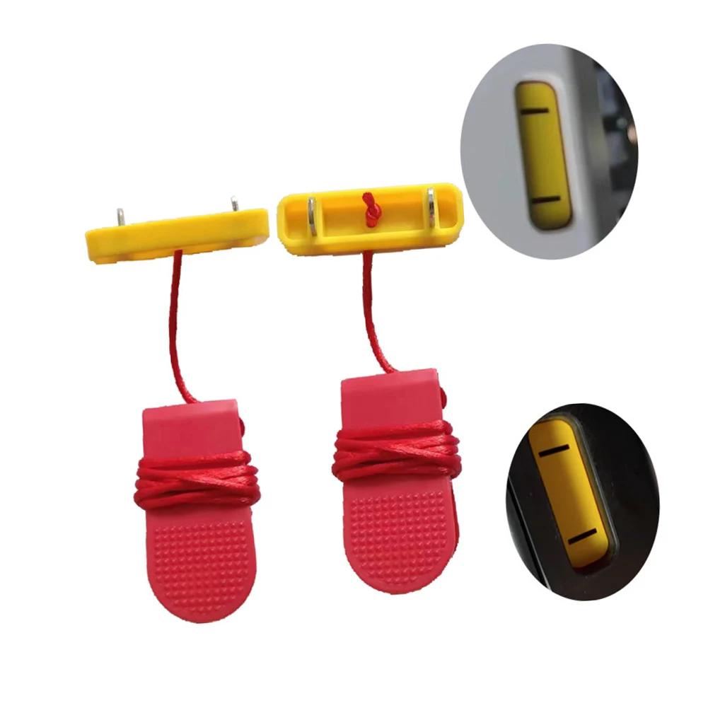 2Pack Treadmill Safety Key Stop Switch Rectangular Double Insert 53x16mm Treadmill Parts Accessories