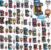 FUNKO POP The Avengers Marvel Iron Man Rocket Spider-man Hulk Loki Thor Captain America Panther Pocket Keychain Model Toys Gifts