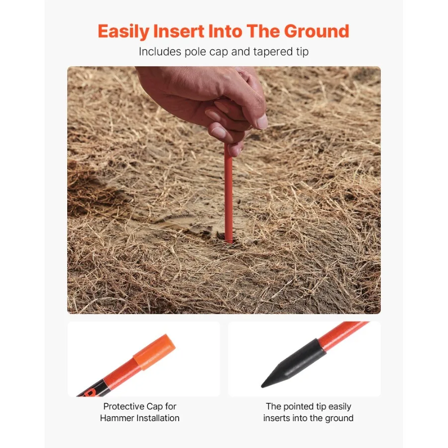 20 قطعة من علامات الممر العاكسة 5 16 ضياء 58 في عاكسات أوتاد الثلج باللون البرتقالي #4