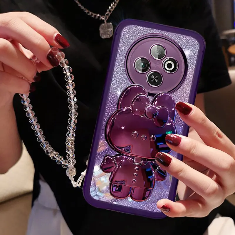 Luxury Lanyard Spark30C bracket Case For Tecno Spark 30C 20C 10 30 20 pro plus GO 1 2025 2024 Camon30 Shockproof Holder Cover