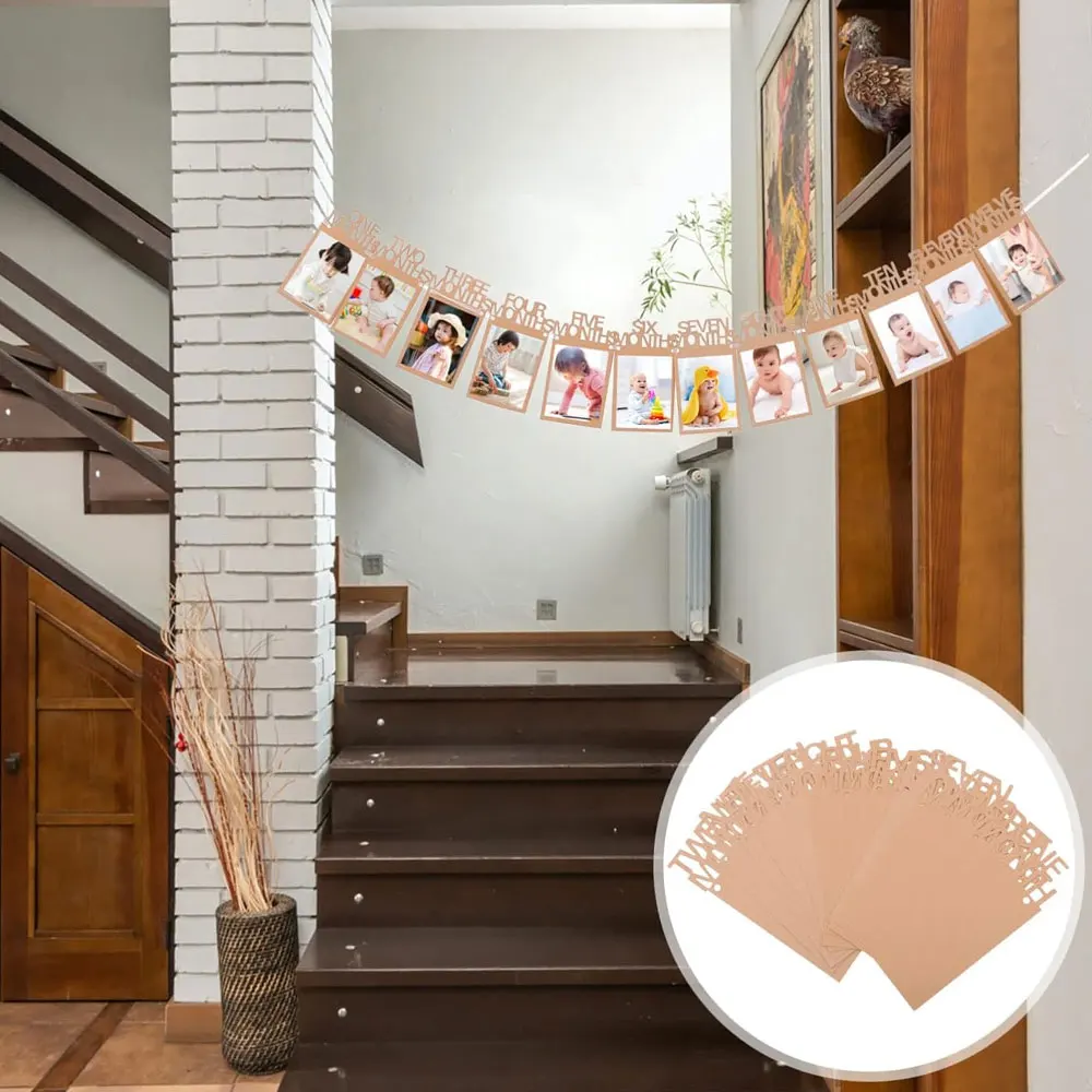 

1st Baby Kids Birthday Photo Picture Frame Banner Party Halloween Valentine's Day Wedding Accessories Home Decorations