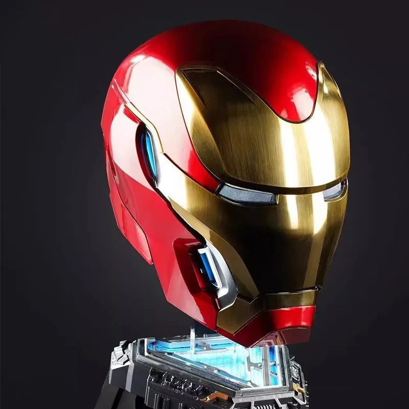 새로운 Rc Marvel Iron Man Mk50 웨어러블 헬멧 음성 활성화 변형 피규어 애니메이션 파생 상품 모델 장난감 선물