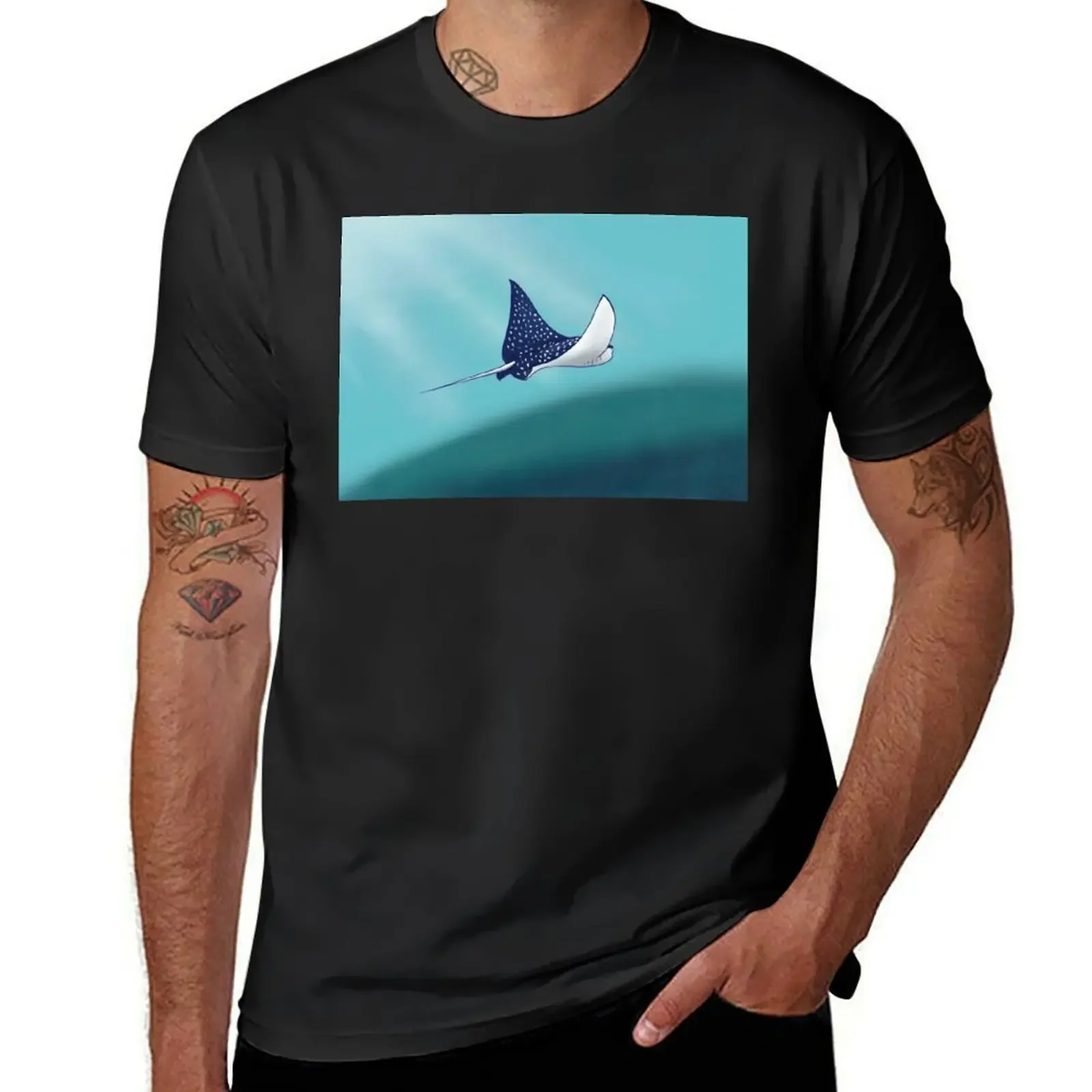

Футболка Eagle Ray, корейские модные летние топы, мужские тренировочные рубашки