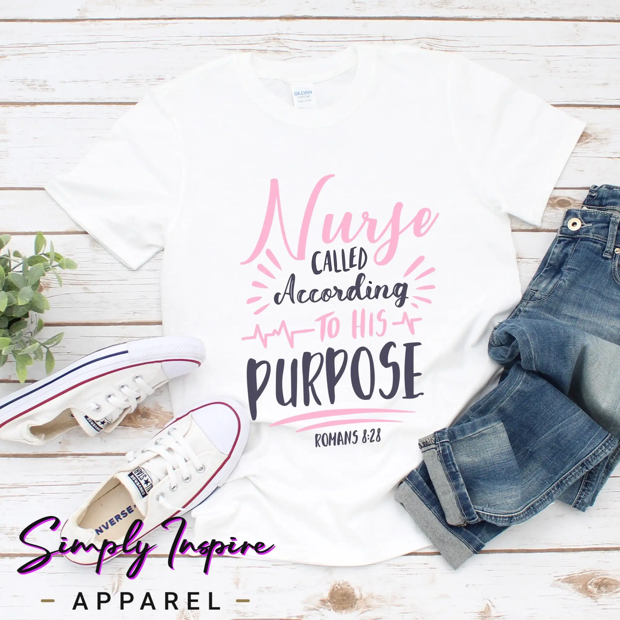 Nurse Called According To His Purpose Romans 8 29 T Shirt For Nurses Rn Lpn Christian