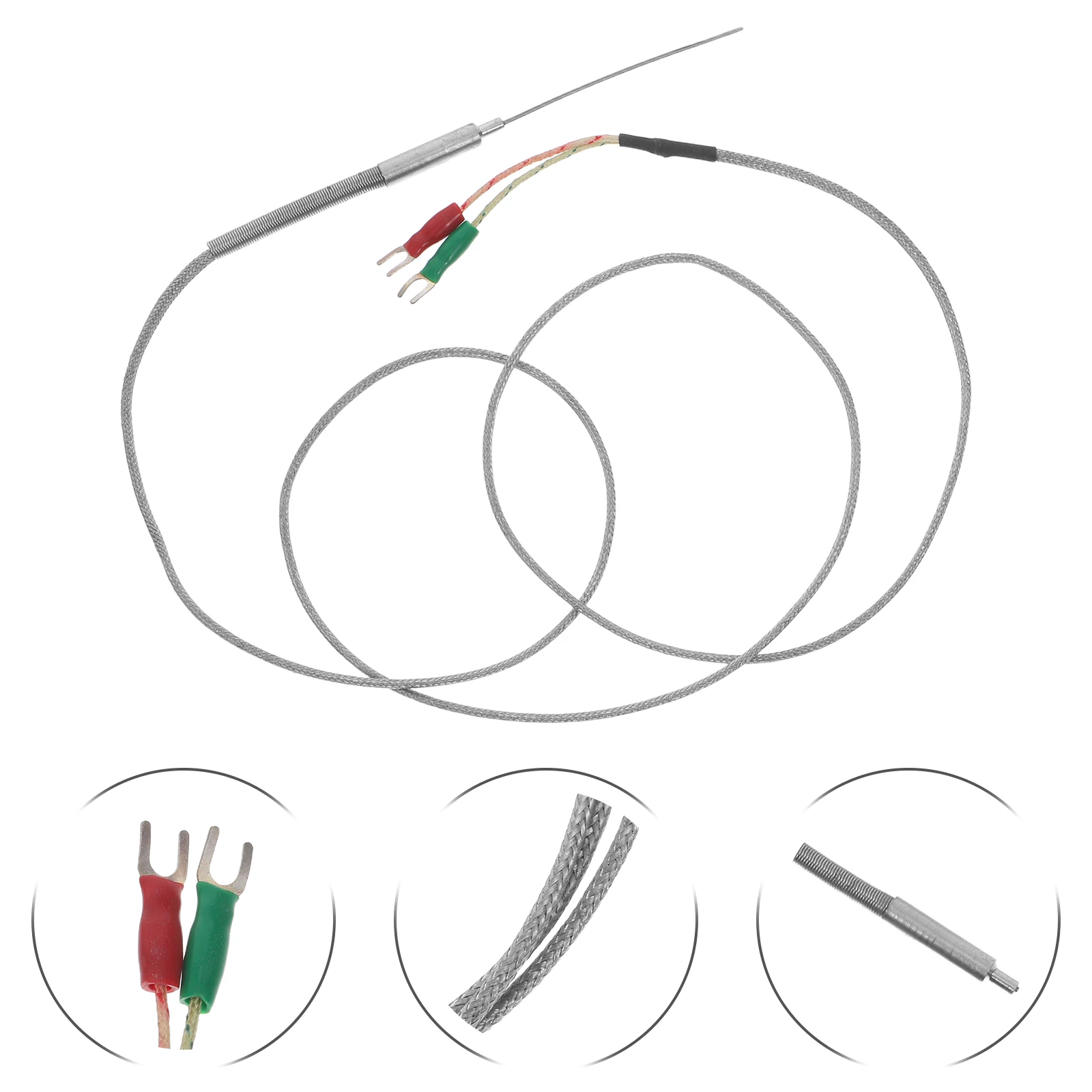 

K Type Temperature Sensor Probe Thermocouple Thermistor Wire Insertion For Oven Furnace Precise Measurement Slim