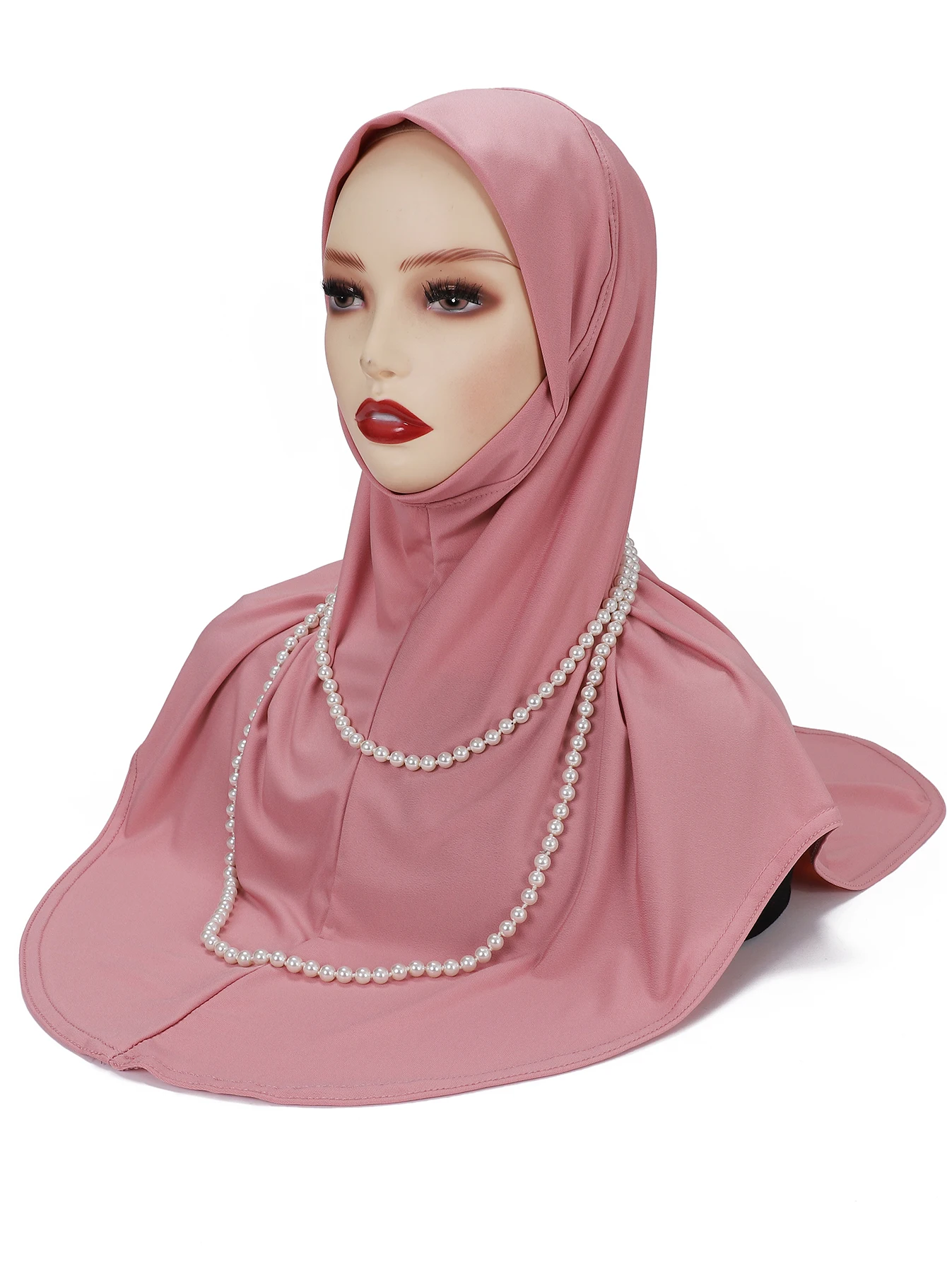 

Новая жемчужная цепочка для Рамадана, мгновенный хиджаб, Малайзия, повязки на голову, шапки, тюрбан, женские мусульманские шали, повязка на голову, исламский шарф Femme