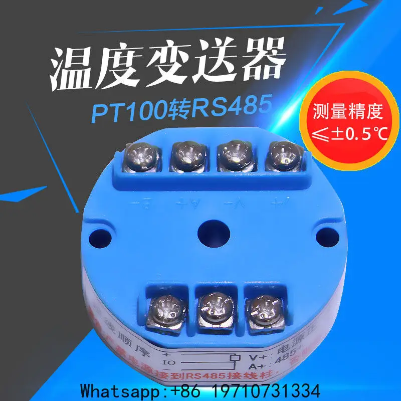 PT100 to RS485 Temperature Transmitter RS08 Platinum Resistance Module Sensor Digital Output Non-Isolated