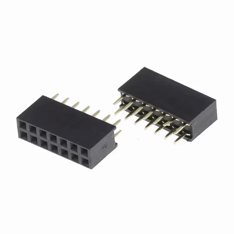 10Pcs 2.54mm 2x2/3/4/5/6/8/10/12/16/20/40 Pin Stright Female Double Row Pin Header Strip PCB Connector