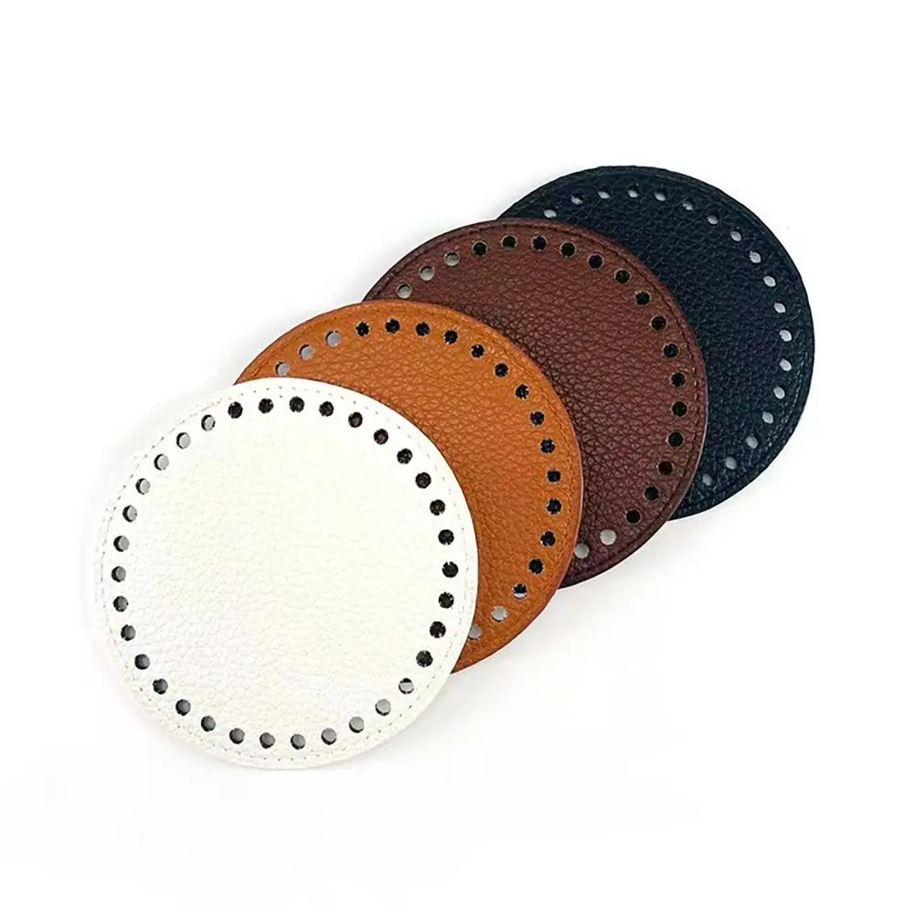 New 12cm Round Leather Bag Bottoms for Knitting Bags Handbag Handmade DIY Bag Parts Bag Accessories Crossbody Shoulder Bags