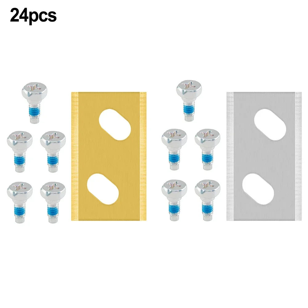 24 szt. Ostrza tnące do kosiarki z zestawem śrub ze stali nierdzewnej zamiennik do kosiarki automatycznej Robomow naprawa kosiarki
