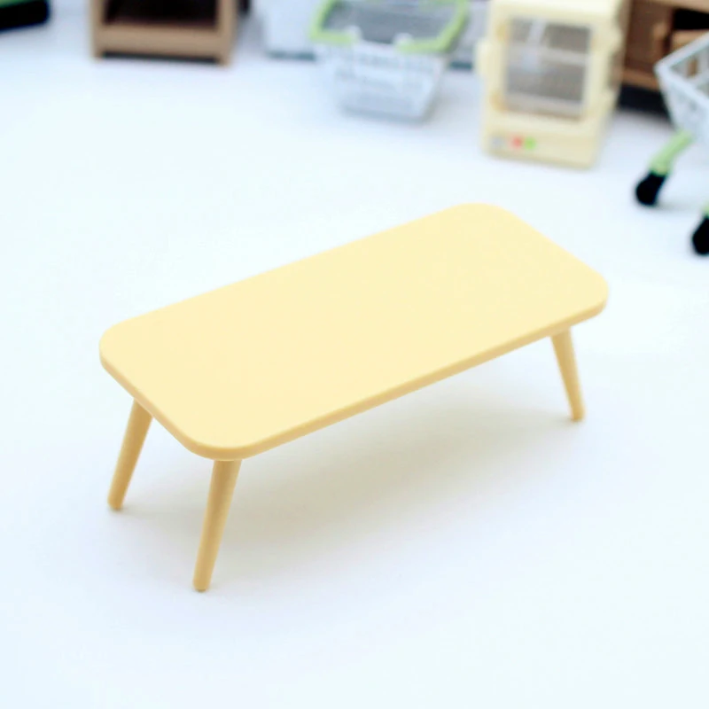 Dollhouse Grid Space Mini Tea Table Micro Scene Model DIY Living Room Family Toys Doll Girl Gift Dollhouse Furniture Accessories