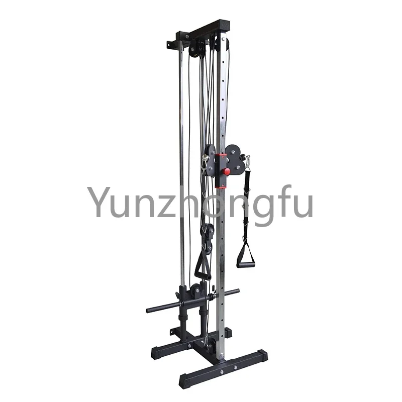 Mount Cable Station Wall Mounted Tower with Adjustable Dual Pulley System for Functional Home Gym