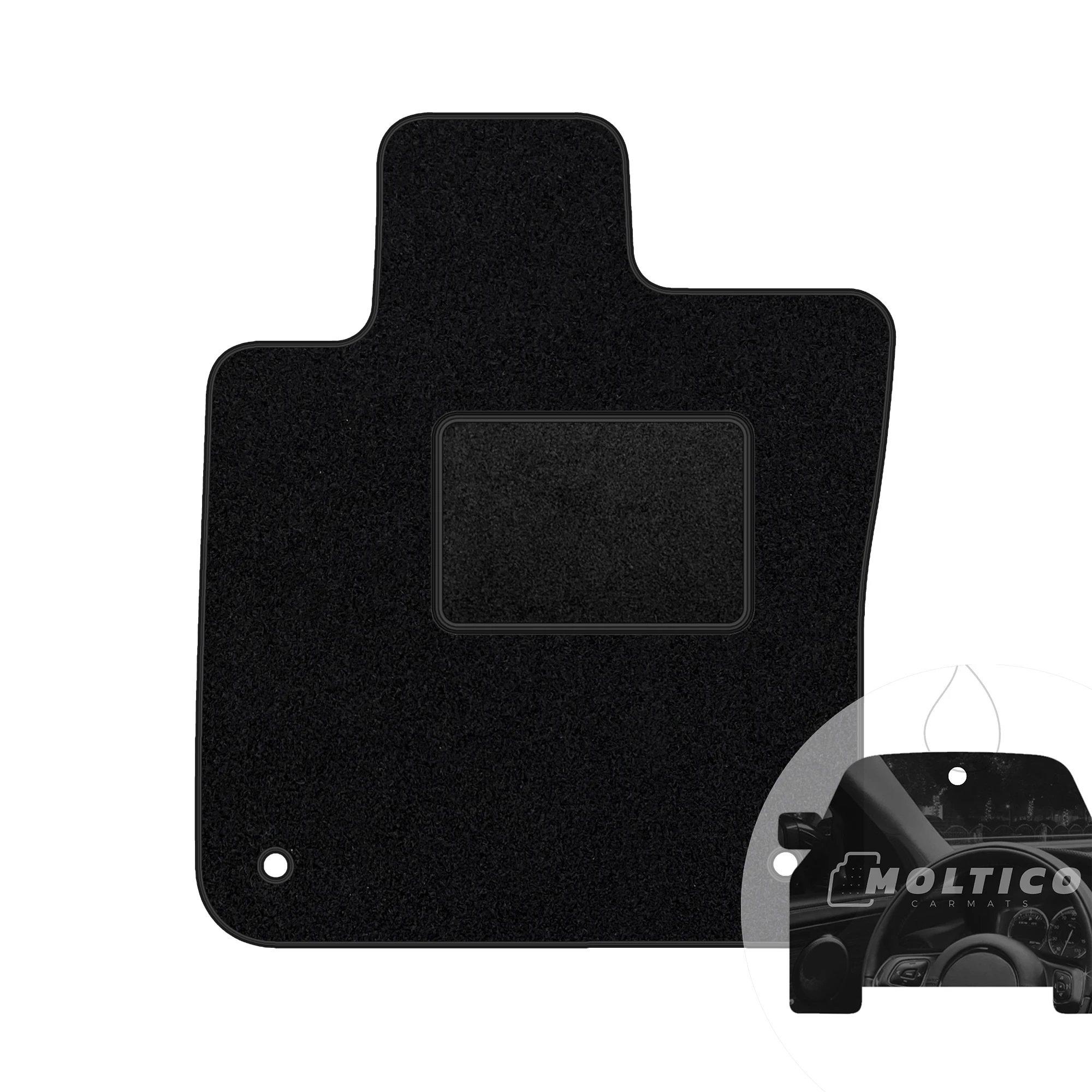 Velour mat voor bestuurderszijde - zwarte bies - passend voor: Volvo V70 I 1996-2000