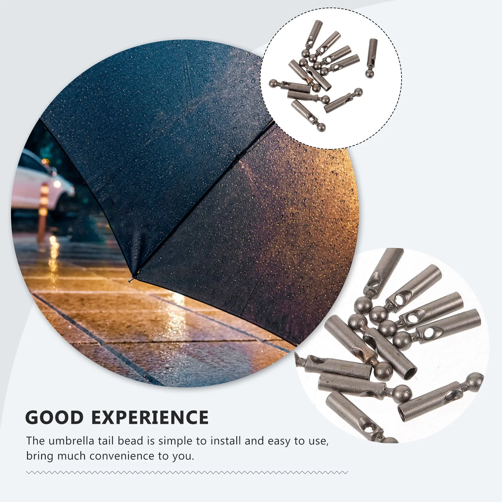 

11 pcs Tail Beads Tail Beads For Folding Umbrella For Folding Umbrella Repair Replacement Parts Durable Accessories