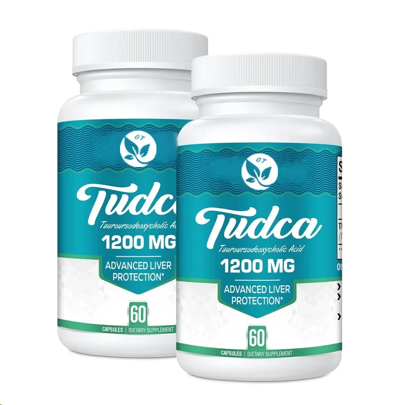 Suplemento de Tudca 1200mg -60 cápsulas vegetarianas, suplemento de sal forte da bile de Tudca, usado para fígado e digestão