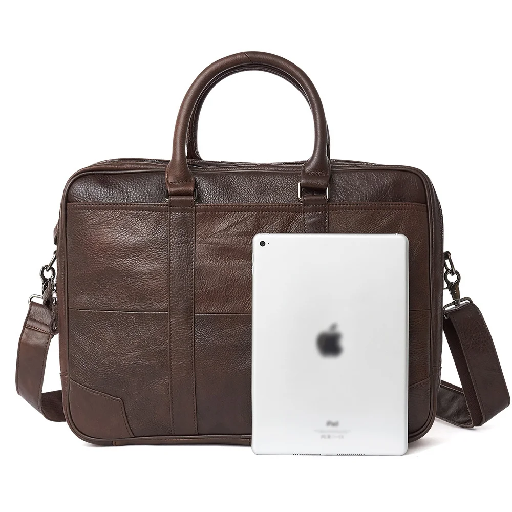 Business Briefcase Genuine Leather Men Bag Computer Laptop Handbag Man Shoulder Messenger s Men's Office