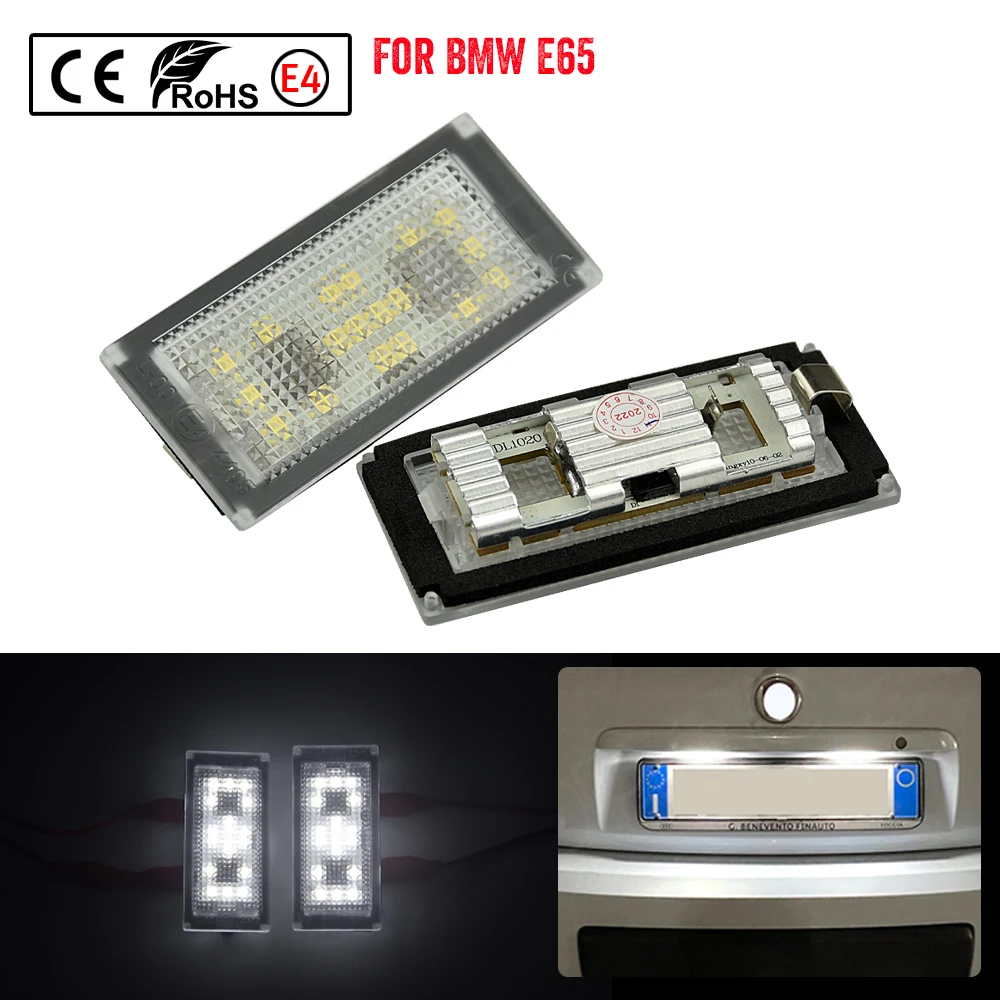 

For BMW E65/E66 730i 735i 740i 745i 750i Saloon 2006 2007 2008white LED Car Rear license plate light number plate lamp