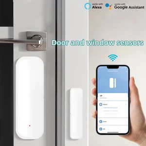 Tuya Zigbee Smart Door Sensor Window Door Open Closed Detectors Smart Home Security Alarm System Voice Control Via Alexa Google