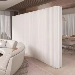 New 2m Height Home Decor White Brown Organ Paper Wall Screen Room Dividers Office Partition Removable Folding Baffle