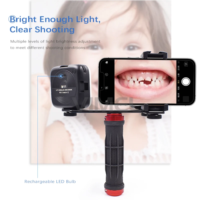 

Dental Photograph EQUIPMENT LED 2 In 1 Oral Filling Lamp Orthodontic Flash Light For dentist Photo Filling Light