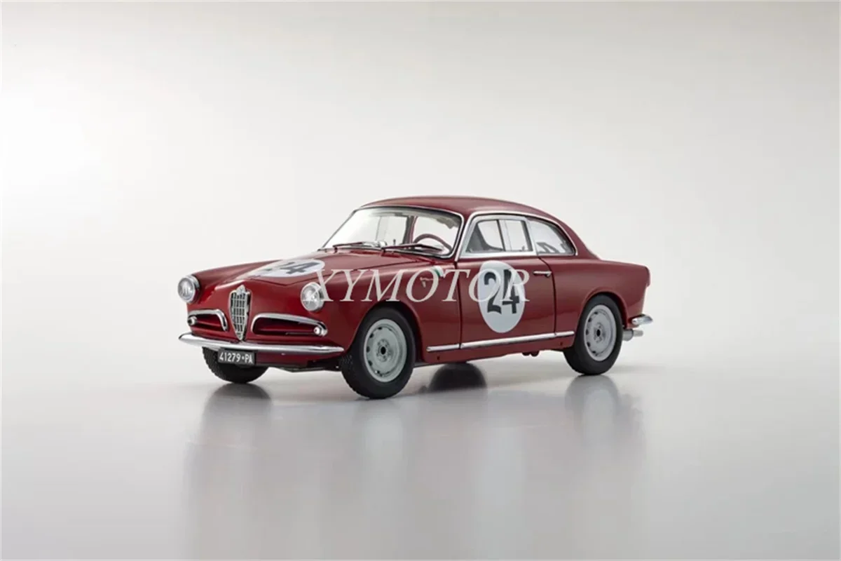 KYOSHO 1/18 per Alfa Romeo Giulietta SV 1958 Targa Florio #24 Diecast Model Car Red Toys regali collezione di espositori per Hobby