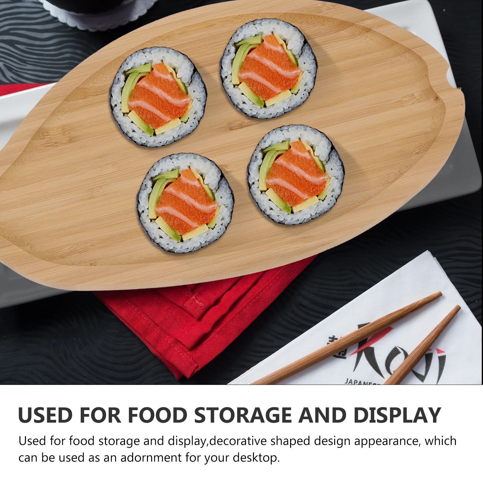 

Bamboo Tray Cartoon Style Food Organizer Decorative Snacks Candy Dessert Fruit Storage Tray Party Serving Sundries Organizer