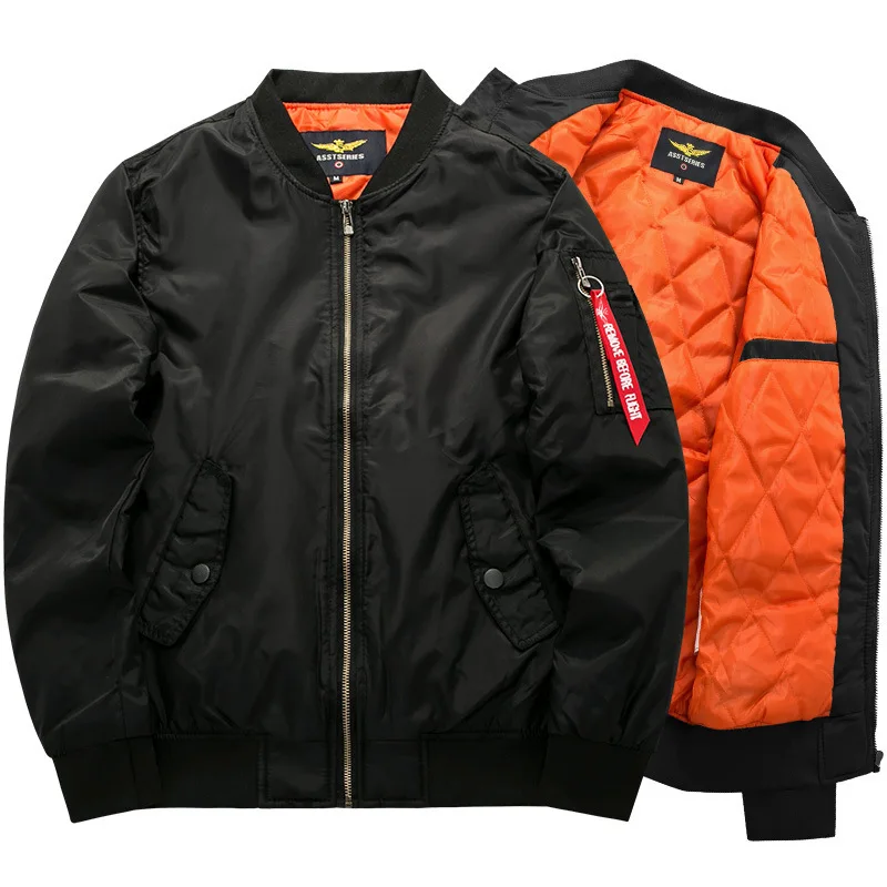 

Men's Autumn/Winter Plus Size Casual Cotton MA-1 Bomber Jacket - Trendy Fat Lad Style