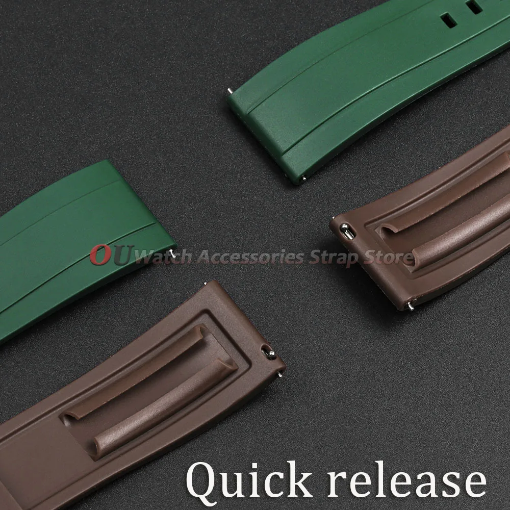 20mm 22mm 24mm Tropic Silicone Watch Strap for Seiko for Rolex for Omega Quick Release Watchbands Rubber Women Men Accessories