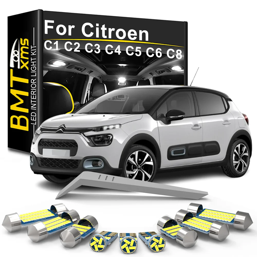 

BMTxms For Citroen C1 C2 C3 C4 Grand Picasso C5 Aircross Cactus C6 C8 Canbus Vehicle LED Interior Light Lamp Kit 2002-2020 2021