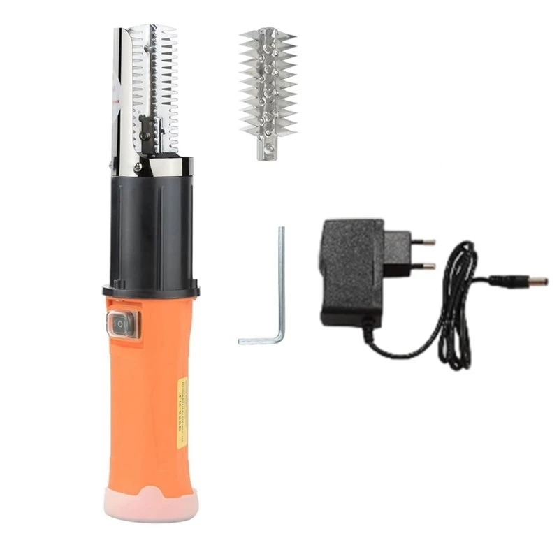 ALIM-Cordless Electric Fish Scaler Tools,Built-In 12V Rechargeable Battery,2 Cutter Heads,IPX7 Waterproof