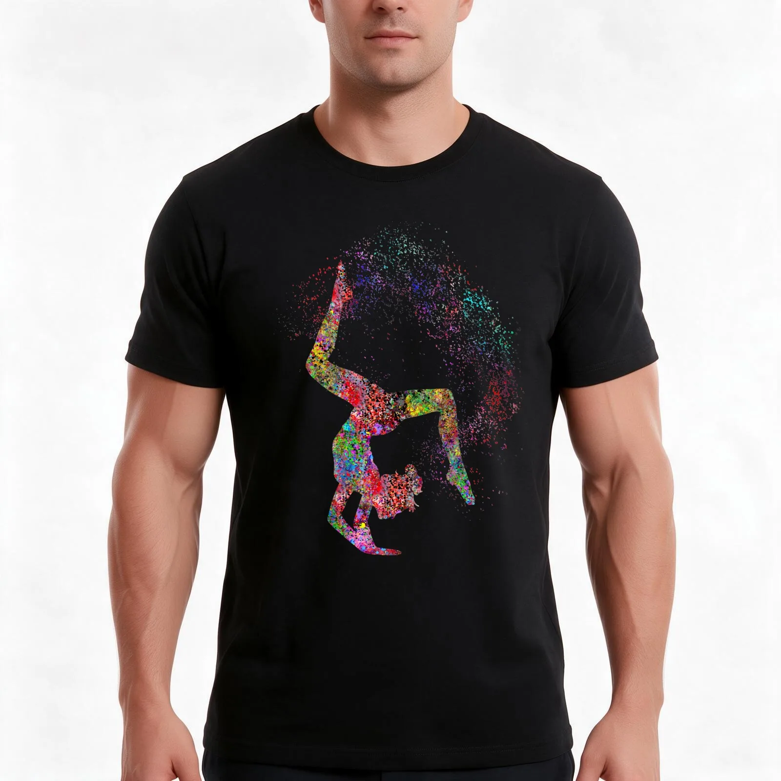 Gymnastics girl, watercolor gymnastics, teen gift T-Shirt, Summer Casual Cotton Tee, Oversized Streetwear Tops, Unisex Men Women